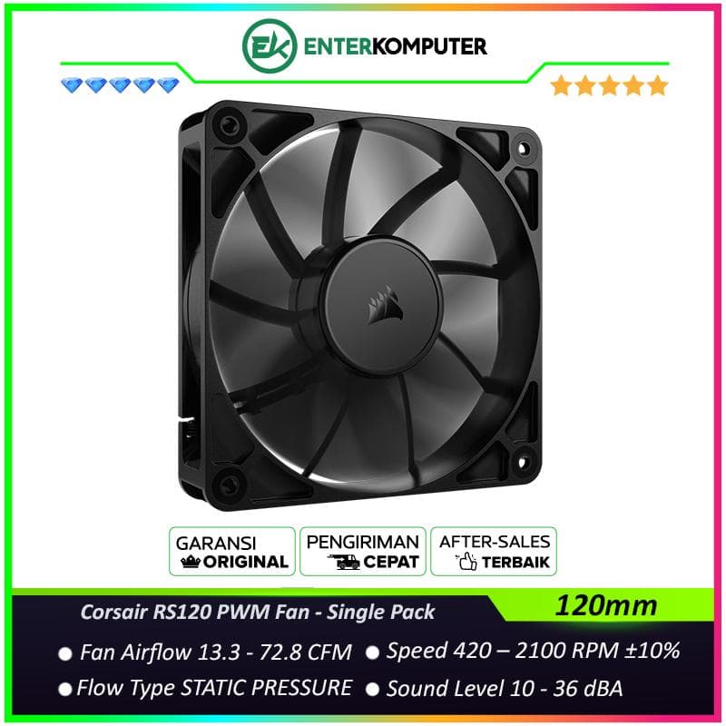 Corsair RS120 120mm PWM Fan - Single Pack - foto 1