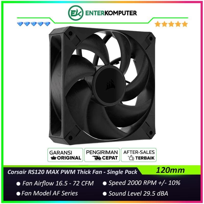 Corsair RS120 MAX 120mm PWM Thick Fan - Single Pack - foto 1