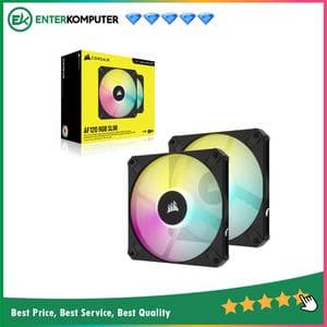 Corsair iCUE AF120 RGB Slim PWM (Twin Pack) - With Lighting Node CORE - 12CM Fan - foto 1