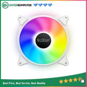 PCCooler FX-120-3 White 120MM Fixed LED Color Fan - foto 1
