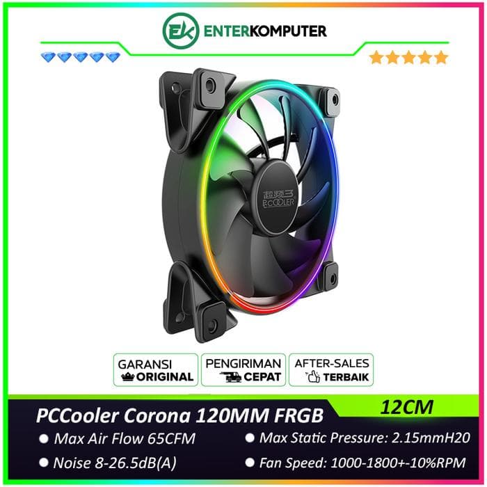 PCCooler Corona 120MM FRGB Dual Ring Fan - foto 1