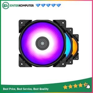 PCCooler Halo RGB 3-in-1 Kit (3Pcs x 120mm Fan) - foto 1