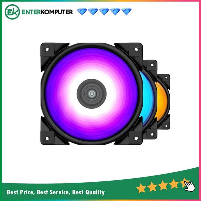 PCCooler Halo RGB 3-in-1 Kit (3Pcs x 120mm Fan) - foto 1