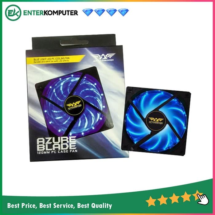 PowerLogic Azure Blade 12CM Blue/Red Fan - foto 1