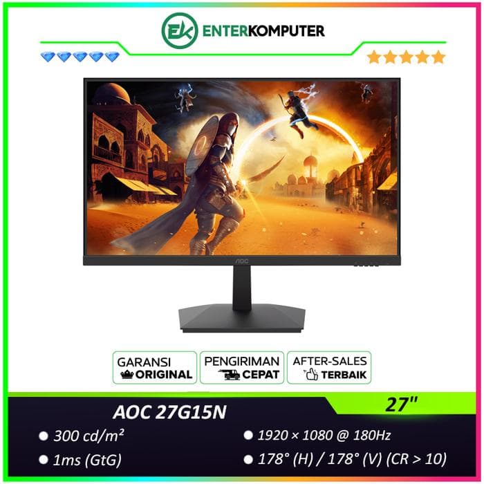 AOC 27 27G15N FHD 180Hz Gaming Monitor - foto 1