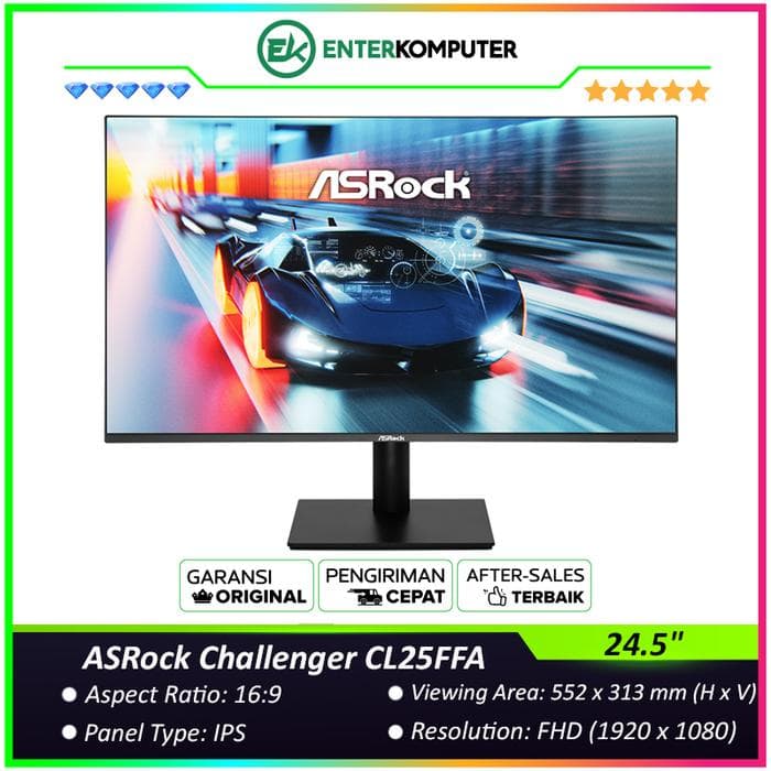 ASRock Challenger CL25FFA 24.5 FHD IPS 120Hz with AMD Freesync - 1ms Response Time - foto 1