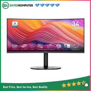 MSI Modern MD342CQP 34 UWQHD 120Hz HDR Curved Monitor Built-in Speaker - foto 1