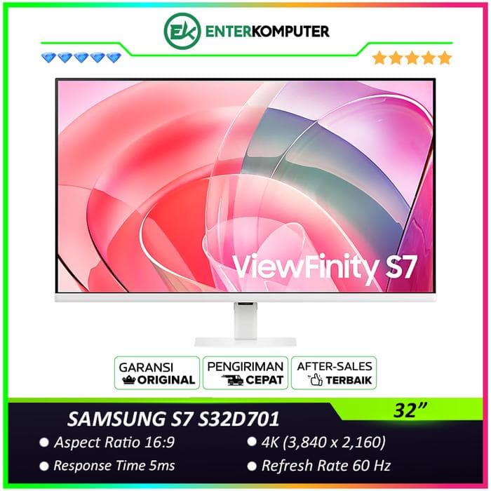 Samsung ViewFinity S7 S32D701 32 4K UHD HDR10 Monitor - White - foto 1