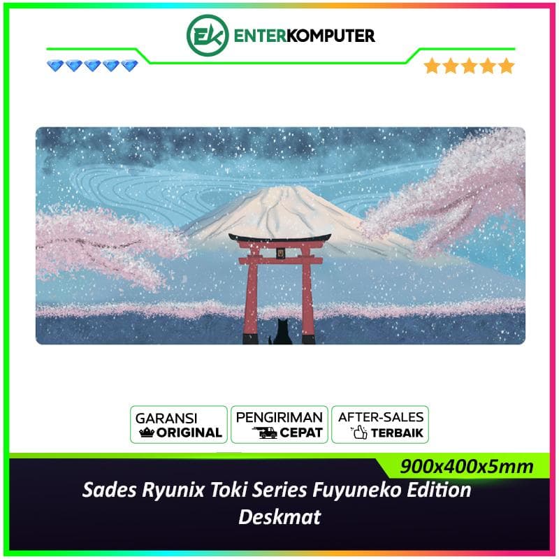 Sades Ryunix Toki Series Fuyuneko Edition Deskmat (900x400x5mm) - foto 1