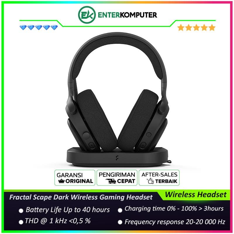 Fractal Scape Dark Wireless Gaming Headset - foto 1