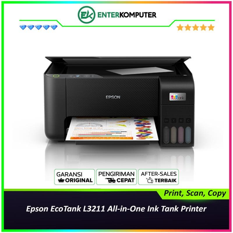 Epson EcoTank L3211 All-in-One Ink Tank Printer (Print, Scan, Copy) - foto 1
