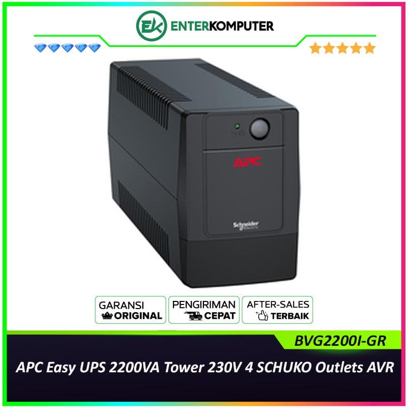 APC Easy UPS 2200VA Tower 230V 4 SCHUKO Outlets AVR - BVG2200I-GR - foto 1