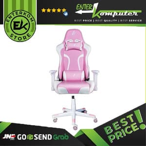 1STPLAYER GAMING CHAIR FD-GC1 - PINK WHITE - All Steel Skeleton - High Density Integrated Molded Foam - foto 1