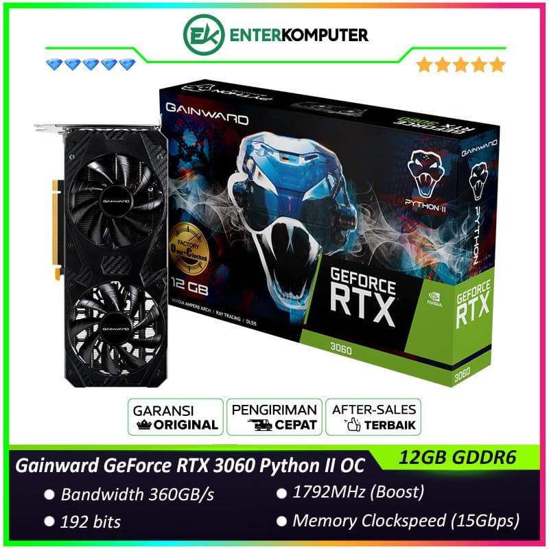 Gainward GeForce RTX 3060 12GB GDDR6 - Python II OC - foto 1