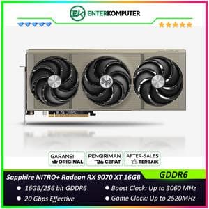 Sapphire NITRO+ Radeon RX 9070 XT 16GB GDDR6 Gaming OC - TRIPLE FAN - Garansi 2 Thn - foto 1