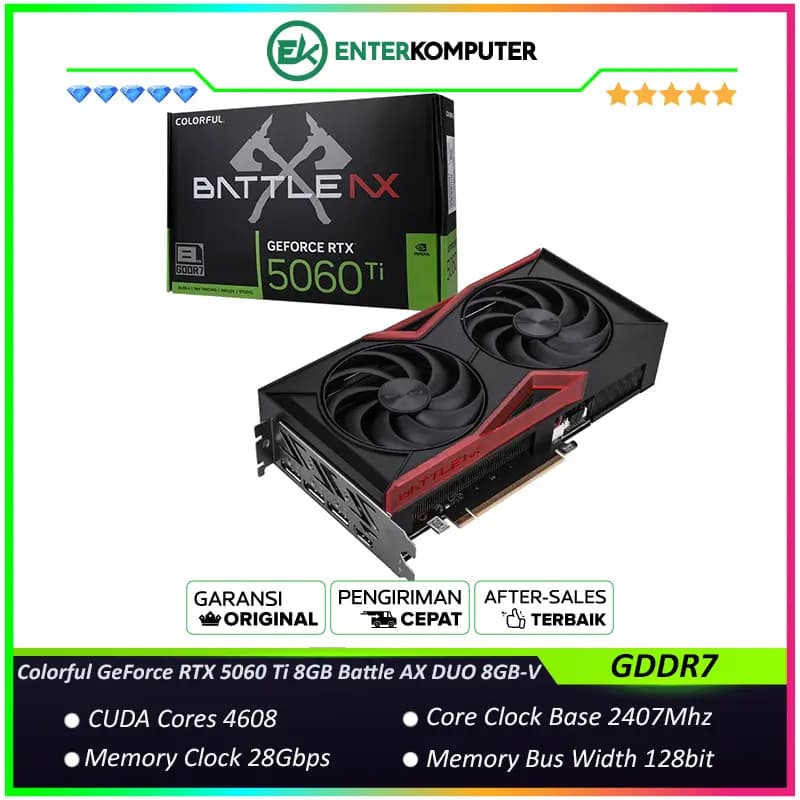 Colorful GeForce RTX 5060 Ti 8GB GDDR7 Battle AX DUO 8GB-V - foto 1