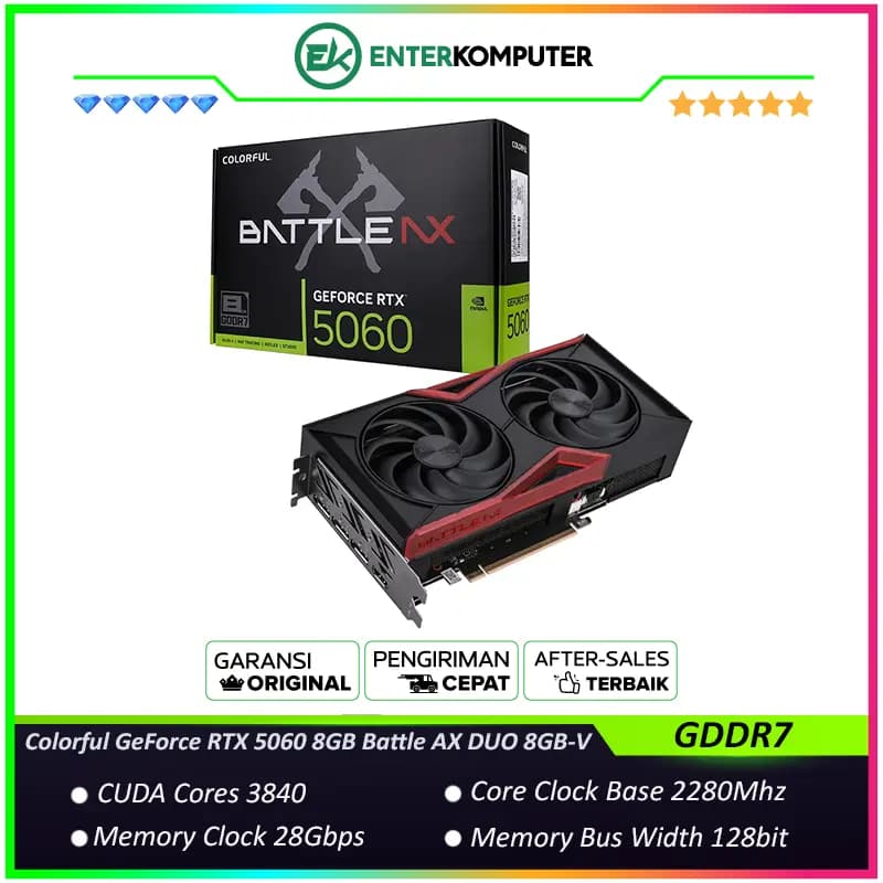 Colorful GeForce RTX 5060 8GB GDDR7 Battle AX DUO 8GB-V - foto 1