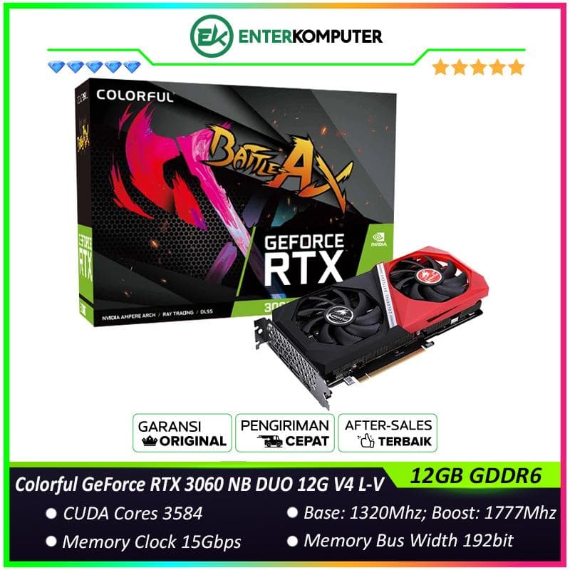 Colorful GeForce RTX 3060 12GB GDDR6 NB DUO 12G V4 L-V - foto 1