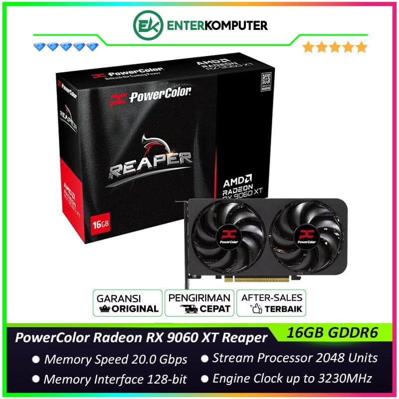 PowerColor Radeon RX 9060 XT 16GB GDDR6 Reaper - foto 1