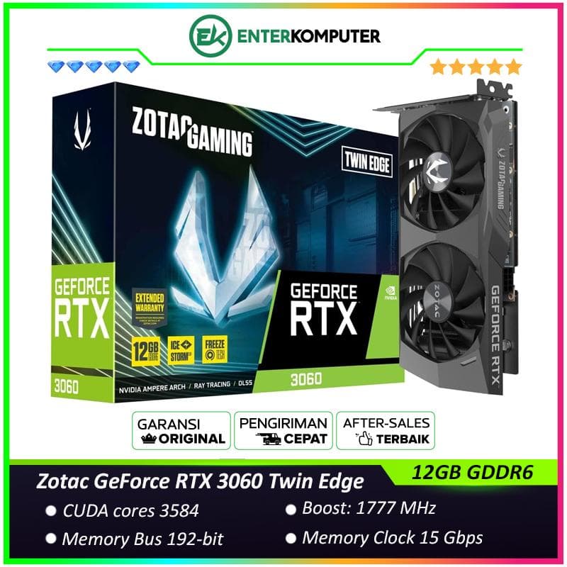 Zotac GeForce RTX 3060 12GB GDDR6 Twin Edge - foto 1