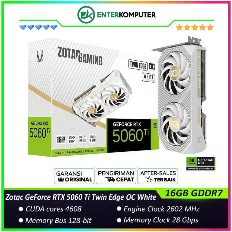 Zotac GeForce RTX 5060 Ti 16GB GDDR7 Twin Edge OC White - foto 1