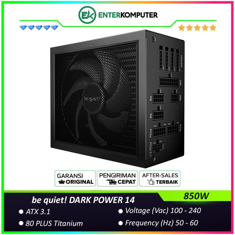 be quiet! DARK POWER 14 850W - Fully Modular - ATX 3.1 PCIe 5.1 - 80+ Titanium Certified - 10 Years Warranty - Number 1 PSU in Germany - foto 1