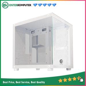 CUBE GAMING SHAFEL Lite S WHITE - mATX Gaming Case - All White Inside - Front & Left Side Tempered Glass - Mini Dual Chamber Design - Airflow Potential - Dust Filter - foto 1