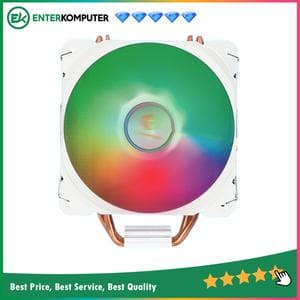 CUBE GAMING BREEZE Single White CPU Cooler - Single Fan 12CM ARGB - 4 Copper Heat Pipes - Universal Socket (AM5 Ready) - Best Deals On March!!! - foto 1