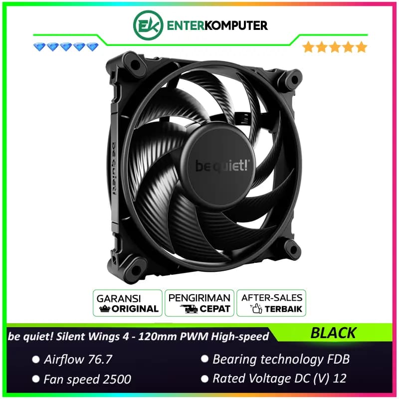 be quiet! Silent Wings 4 - 120mm PWM High-speed - No Compromise Silence and Performance - foto 1