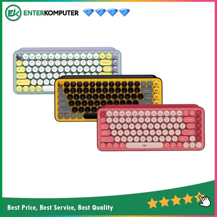 Logitech POP Keys Wireless Mechanical Emoji Keyboard - Blast - foto 1