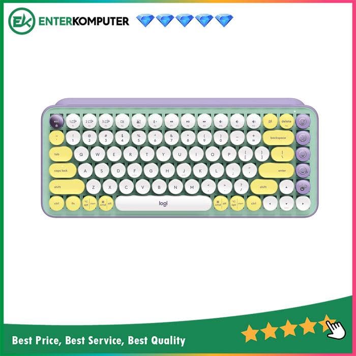 Logitech POP Keys Wireless Mechanical Emoji Keyboard - Daydream - foto 1