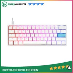 Ducky ONE 2 Mini RGB 60-Key, White Frame, Cherry MX Brown Switch, PBT Double Shot KeyCap - DKON2061ST-BUSPDWWT1 - foto 1