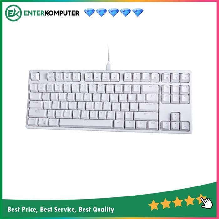 Paradox Ghost 87 V2 White 87% Mechanical Gaming Keyboard (Gateron Brown Switch) - foto 1