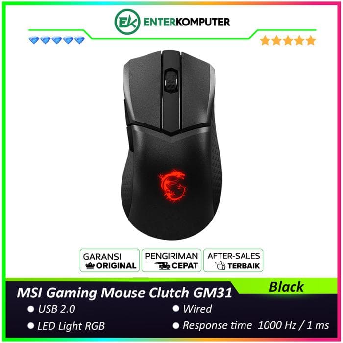 MSI Gaming Mouse - Clutch GM31 Lightweight Wireless - foto 1