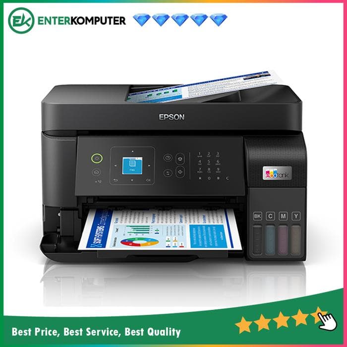 Epson EcoTank L5590 (Tabung Tinta Infus Resmi Epson) (Print, Scan, Copy, Fax, Wifi) - foto 1