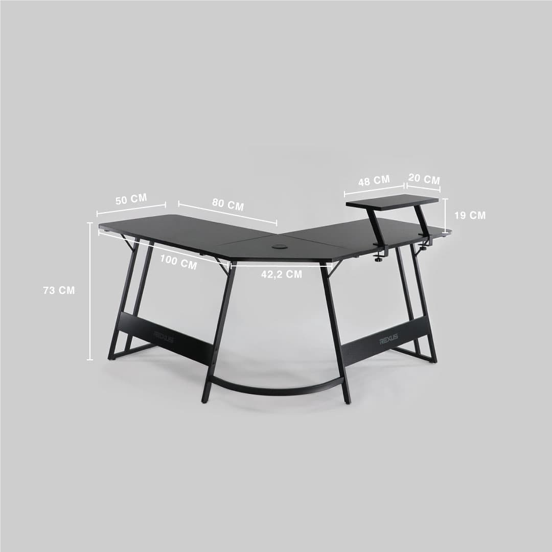 Rexus Gaming Desk Stronghold RXD-230 - White Black - foto 1