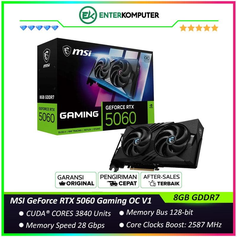 MSI GeForce RTX 5060 8GB GDDR7 - Gaming OC V1 - foto 1