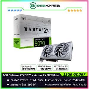 MSI GeForce RTX 5070 12GB GDDR7 - Ventus 2X OC White - foto 1