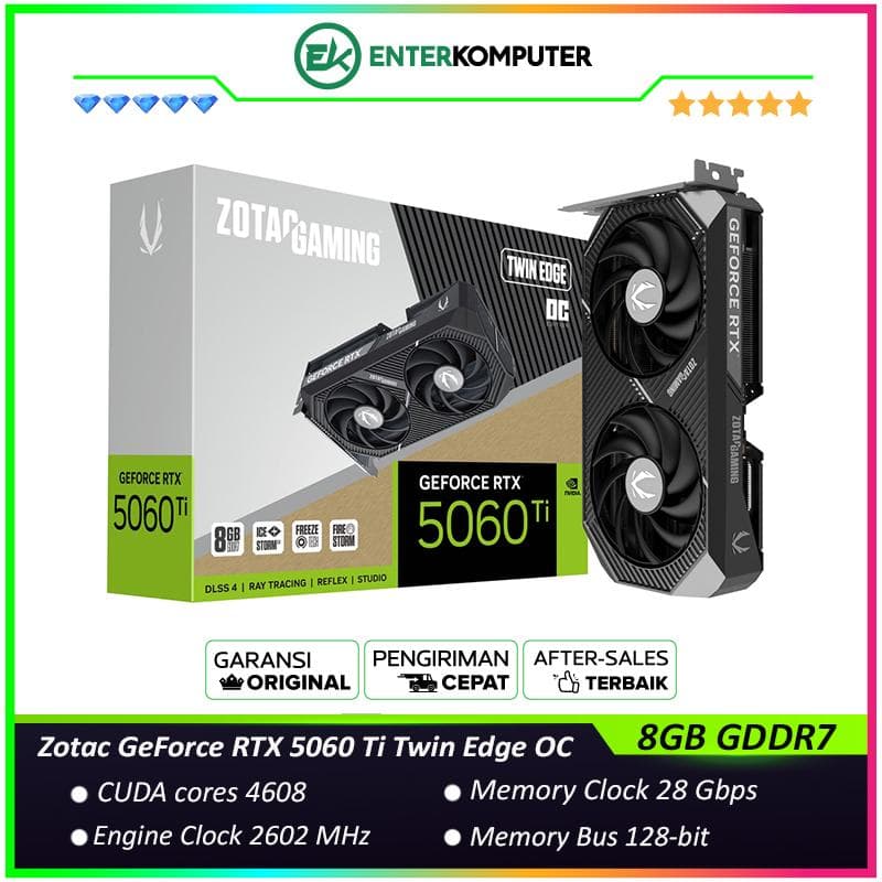 Zotac GeForce RTX 5060 Ti 8GB GDDR7 Twin Edge OC - foto 1