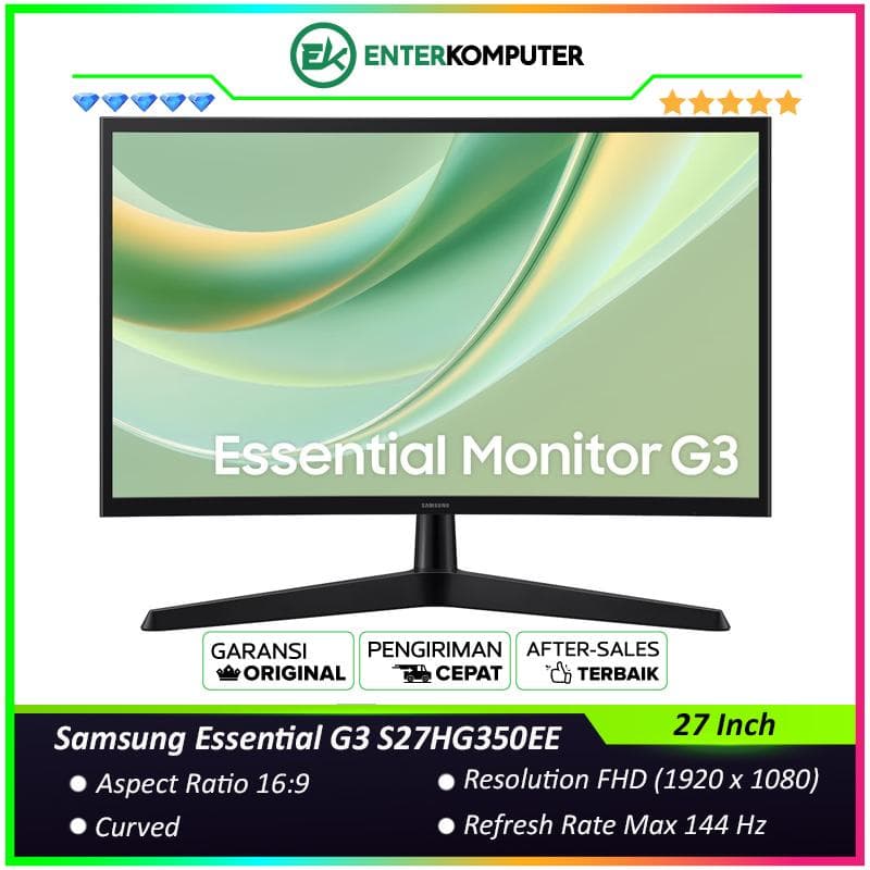 Samsung Essential G3 S27HG350EE 27 Inch FHD 144Hz Curved Monitor - foto 1