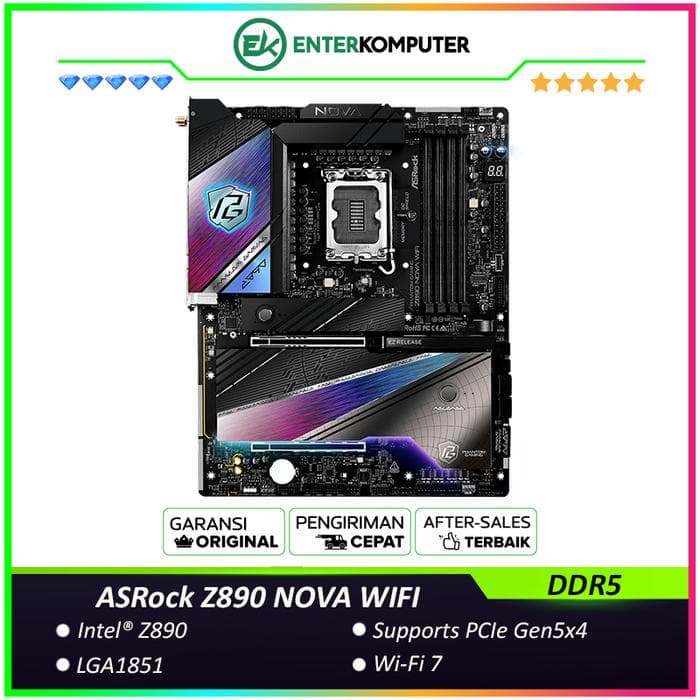 ASRock Z890 NOVA WIFI (LGA1851, Z890, DDR5, USB3.2 Gen2x2 Type-C, SATA3) - foto 1