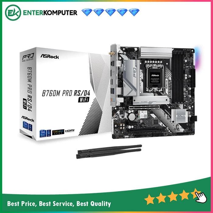 ASRock B760M Pro RS/D4 WIFI (LGA1700, B760, DDR4, USB3.2 Type-C, SATA3) - foto 1
