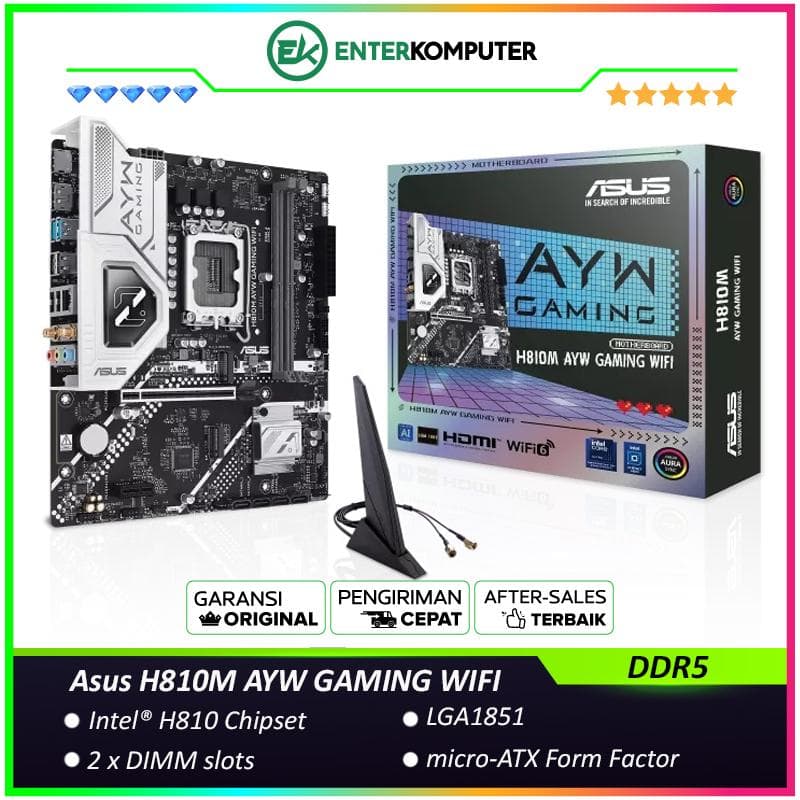 Asus H810M AYW GAMING WIFI (LGA1851, H810, DDR5, USB3.2 Type-C, SATA3) - foto 1