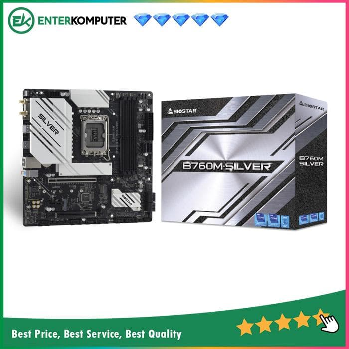 Biostar B760M-Silver (LGA1700, B760, DDR5, USB3.2 Type-C, SATA3) - foto 1
