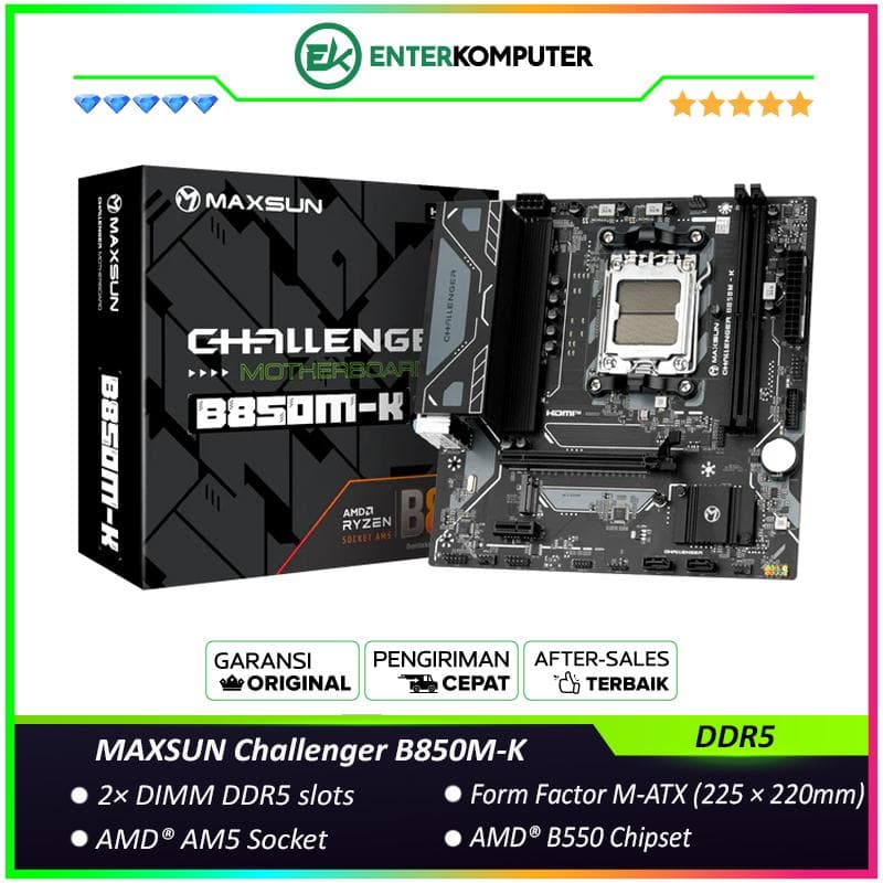 MAXSUN Challenger B850M-K (AM5, AMD B850, DDR5, USB3.2, SATA3) - foto 1