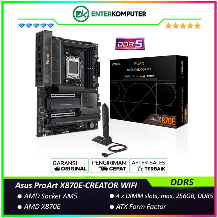 Asus ProArt X870E-CREATOR WIFI (AM5, AMD X870E, DDR5, USB3.2 Type-C, SATA3) - foto 1