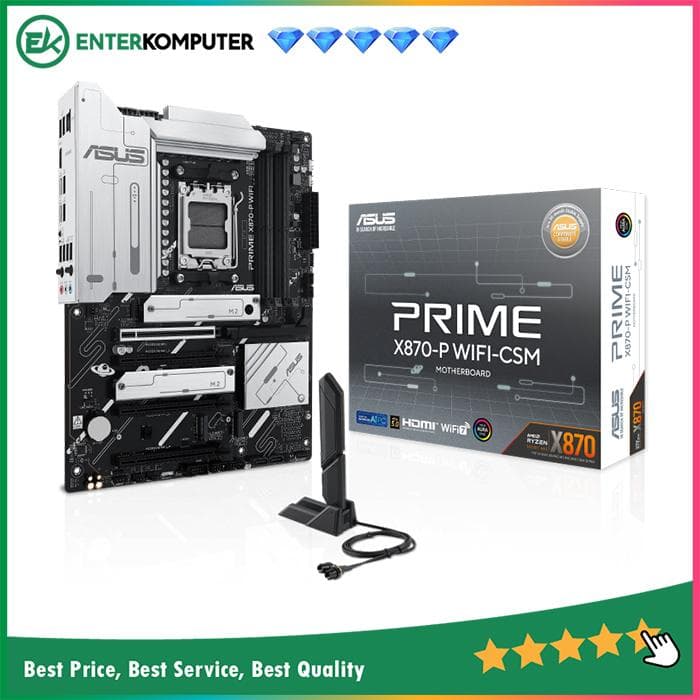 Asus PRIME X870-P WIFI-CSM (AM5, AMD X870, DDR5, USB3.2 Type-C, SATA3) - foto 1