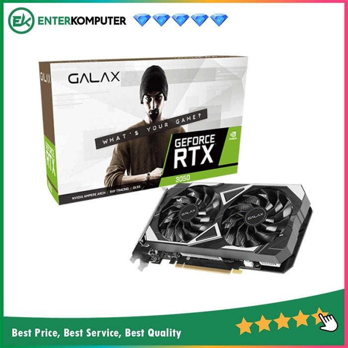 GALAX GeForce RTX 3050 6GB GDDR6 EX (1-Click OC) - DUAL FAN - Garansi 3 Thn - foto 1