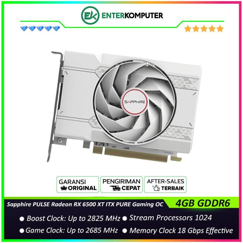 Sapphire PULSE Radeon RX 6500 XT 4GB GDDR6 ITX PURE Gaming OC - foto 1