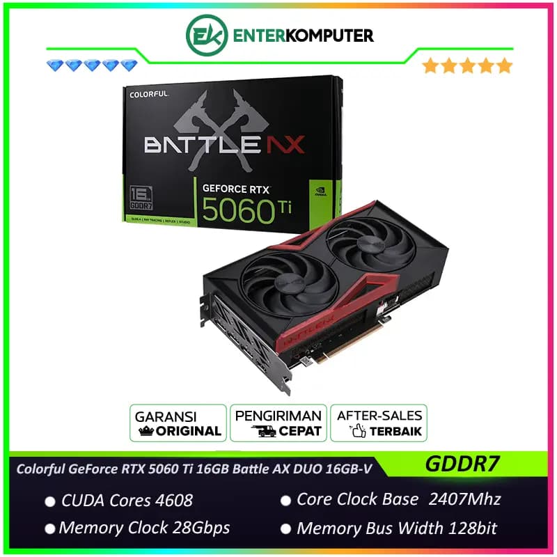 Colorful GeForce RTX 5060 Ti 16GB GDDR7 Battle AX DUO 16GB-V - foto 1